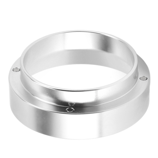 53 mm kahvin annostelusuppi Alumiiniseos Magneettinen kahvijauheen annostelurengas Anti-lentävä jauheen vastaanottorengas Hopea