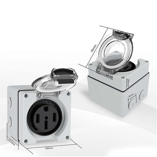 50Amp stikkontaktboks, 125/250Volt NEMA 14-50R stikkontakt As Shown