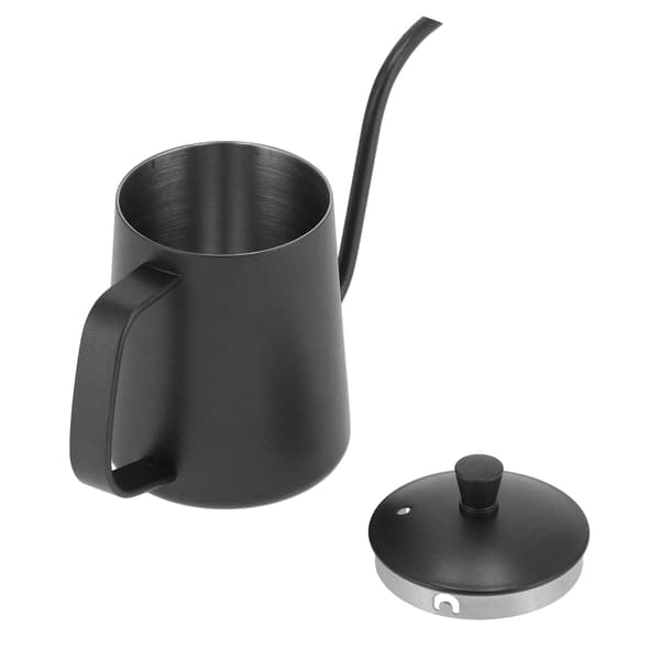 350 ml Gooseneck Kaffekedel 304 Rustfrit Stål Lang Tud Tekande til Hjemmekøkken Kontor Hotel Sort