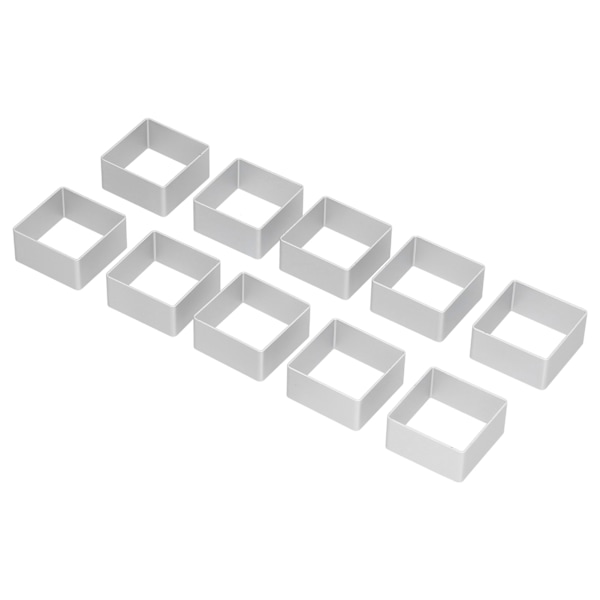 10 stk/sæt rustfrit stål Månekage Form Sæt Cookies Kager Cutter DIY Bageform Sæt Kvadrat