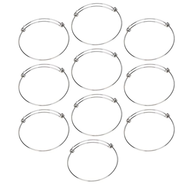 10 stk. armbånd i rustfritt stål 1,6 mm justerbart utvidbart spiralarmbånd DIY-tilbehør