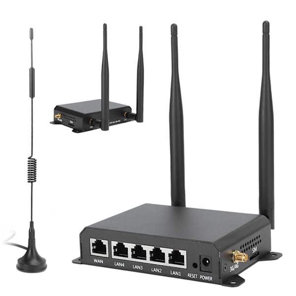 Trådløs Wifi-router 300m 4G LTE USB-modem Hotspot med SIM-kort CHU US-kontakt 100‑240V