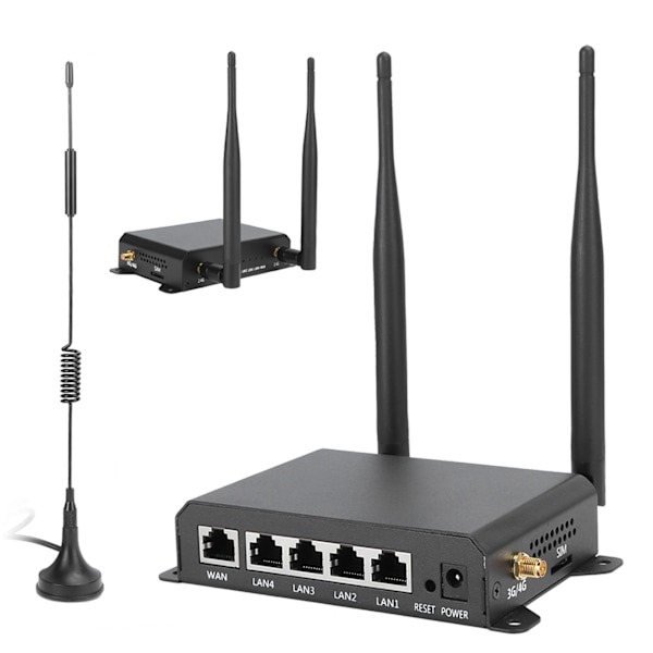 Trådløs Wifi-router 300m 4G LTE USB-modem Hotspot med SIM-kort CHU US-stik 100‑240V