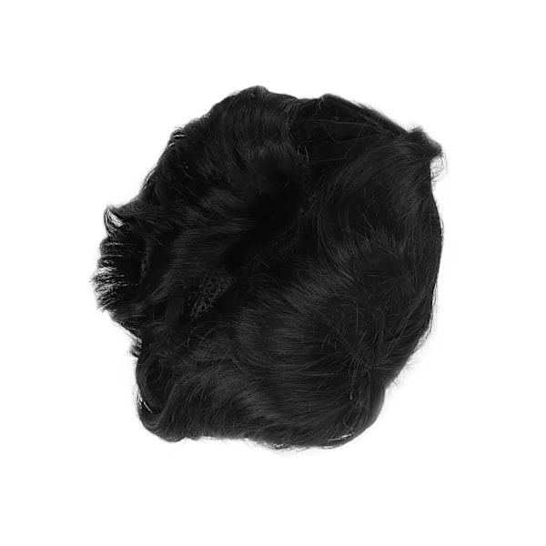 Kort peruk för män Naturlig fluffig konsistens Bra andningsförmåga Bekväm Moderiktig Peruk för äkta svart hår
