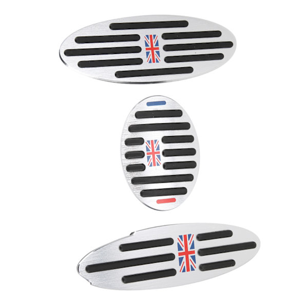 3 ST Accelerator Pad med vilosteg Rostfritt stål PPE gummiersättning för F54 / F55 / F56 / F60
