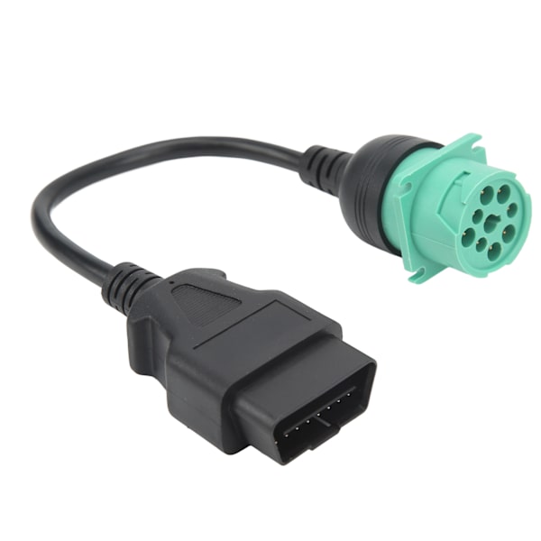 OBD2 lastbil diagnostisk kabeladapter 9-stift hane till 16 stift honkontakt utbyte för Cummins dieselmotor