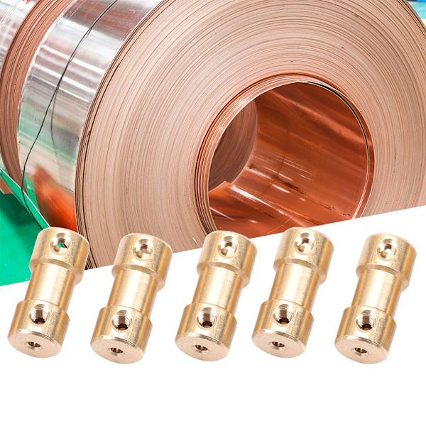 5 stk Motor kobberakselkoblingskoblingskontakt Hylsesammenkoblingsadapter (2,3-4,0 mm)