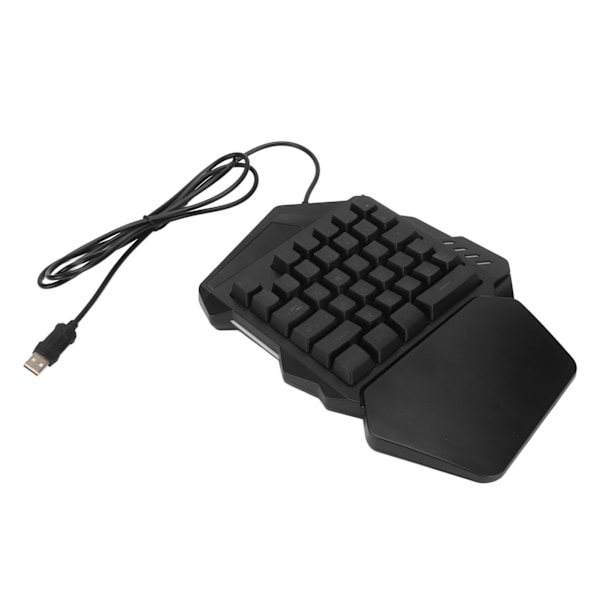 Enhandsspeltangentbord RGB-bakgrundsbelysning 35 nycklar Ergonomiskt bärbart Mini Gaming-mekaniskt tangentbord