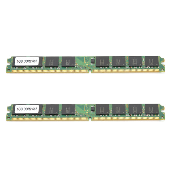 2 kpl DDR2 1 Gt 667 Mhz PC25300 Työpöytämuistimoduulit Kaksoispuoliset 16 siruilla AMD:lle