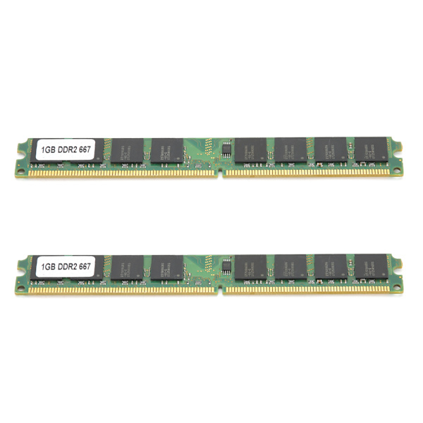 2 stk. DDR2 1GB 667Mhz PC25300 Desktop-hukommelse Dobbeltsidet 16-chips til AMD