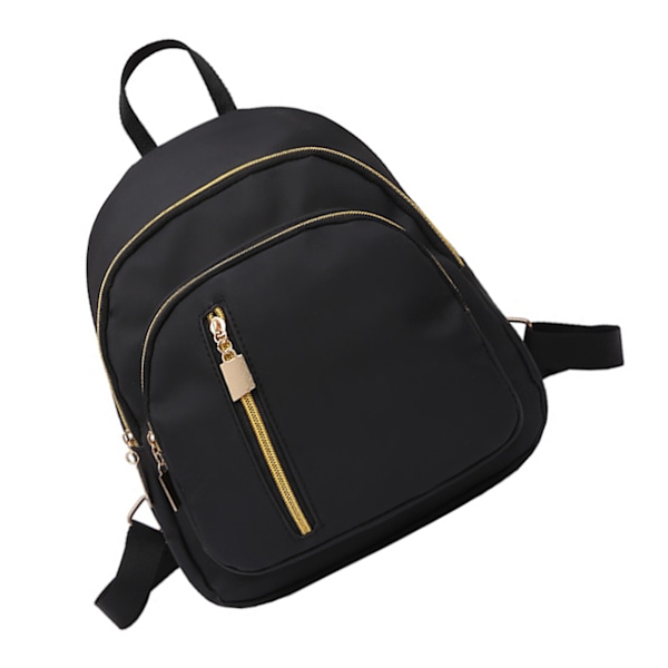 Vedenkestävä Rucksacki Casual Style Nylon Materiaali Vetoketju Pehmeä Mukava Matkareppu Naisille Musta Vapaa Koko