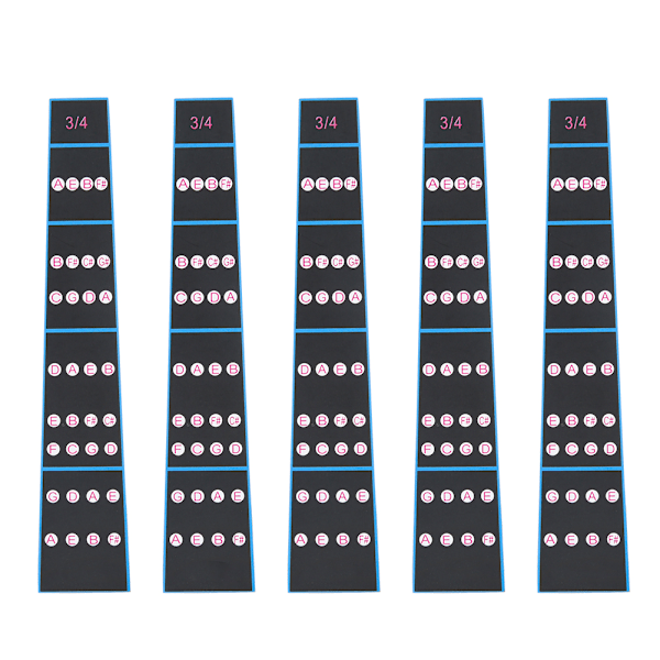 5 stk Fiolin Gripbrett Klistremerke Gripbrett Tape Fretless Fingerstilling Guide for Nybegynnere (3/4)