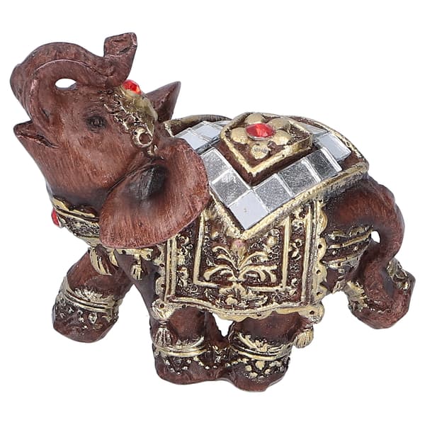 Elefantstatue Harpiks Skrivebordsfigur Pynt Hjem Stue Dekorasjon Gave Rød S 7x3,5x7cm