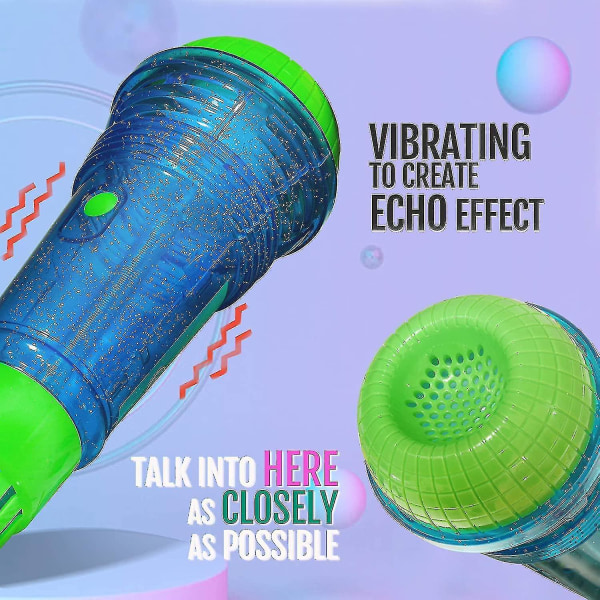 Echo Mic til børn og småbørn - batterifri magisk karaoke mikrofon stemmeforstærkende retro legetøj til sang, tale