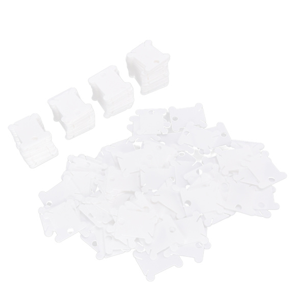 200 stk Plasttrådsspoler Sortering Opbevaring Funktion Hvid Smuk Praktisk Husholdning DIY Sytrådsopbevaring