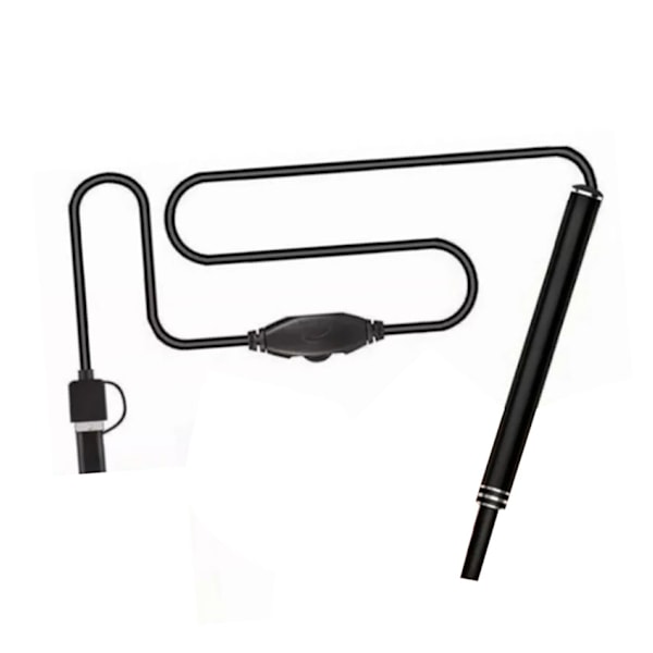 Digital Otoscope Camera Ultra Clear View 6 LED-lampor IP67 Vattentätt Ear Scope Endoskop för Android OTG Svart 5,5 mm