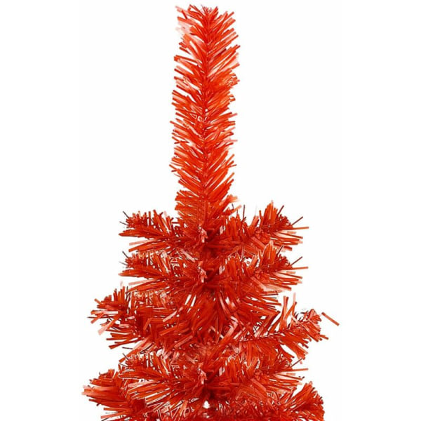 Smalt juletre Rødt 210 cm
