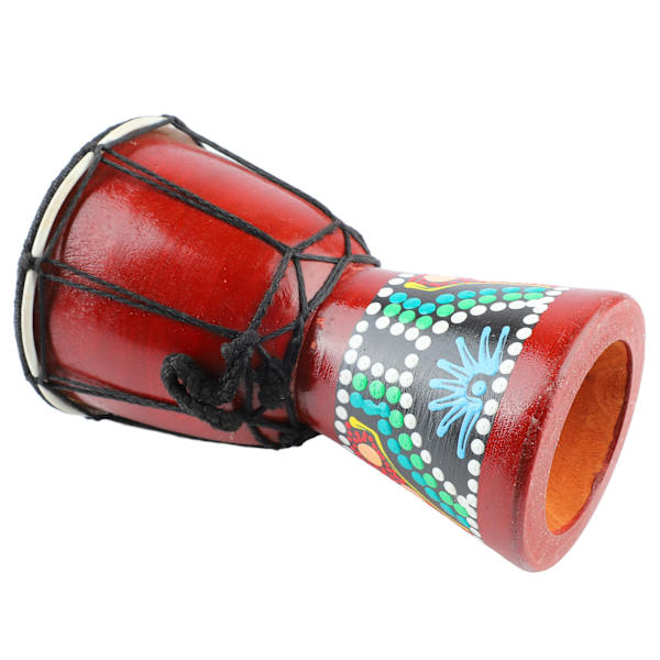 Afrikansk trumma 5in trä Djembe Hand Percussion Instrument Crisp Sound för barn Vuxna