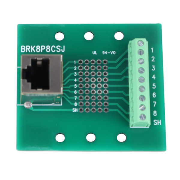 RJ45 Ethernet-kontakt Breakout Board 8P8C Nätverksport Skruv terminalkort med fäste för datorer Router Switchar