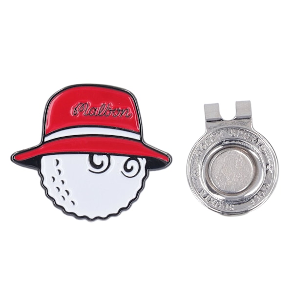 Golfbold-Marker Hat Clips Aftagelig Magnetisk Rustfri Marker Hat Clip til Kvinder Mænd Voksne Rød