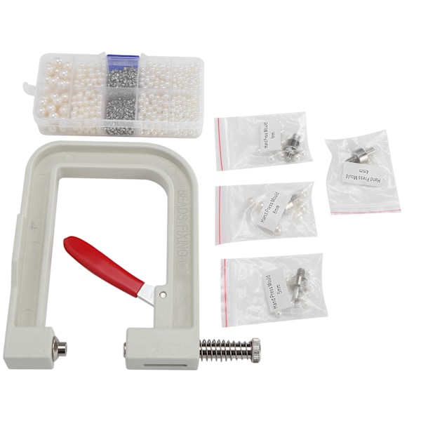 Pearl Setting Hand Press Machine Kit DIY Kläder Hatt Skor Dekoration Handgjorda tillbehör