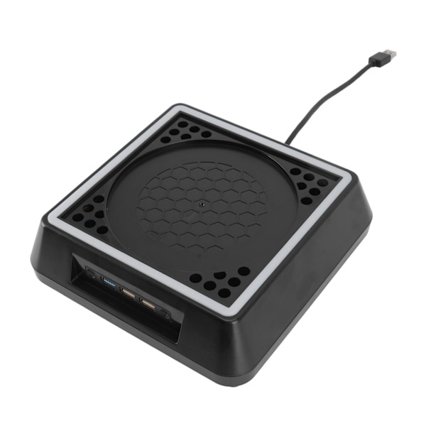 Nedre køleblæser 2,4A 5V 3 vindhastigheder Touch Switch USB-køleblæser med Light Bar til Xbox Series X Sort