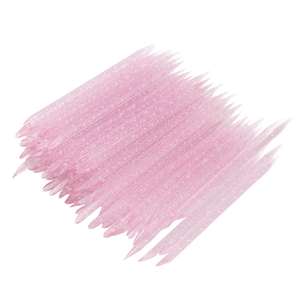 100 st engångs nagelbandstryckare Dubbla ände nagelband Manikyr Pedikyrpinnar Rosa