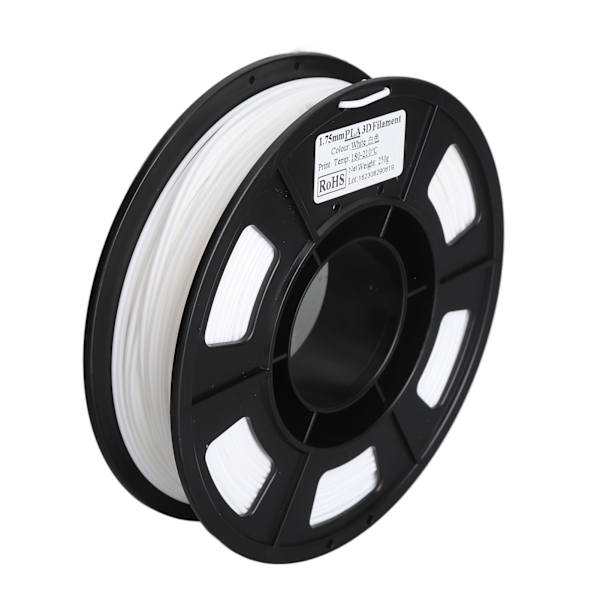 3D-printer Filament Hvid 1,75 mm 8,8 oz Netto Vægt 180 til 210 Celsius PLA Filament til 3D-udskrivning Genopfyldning Udskiftning