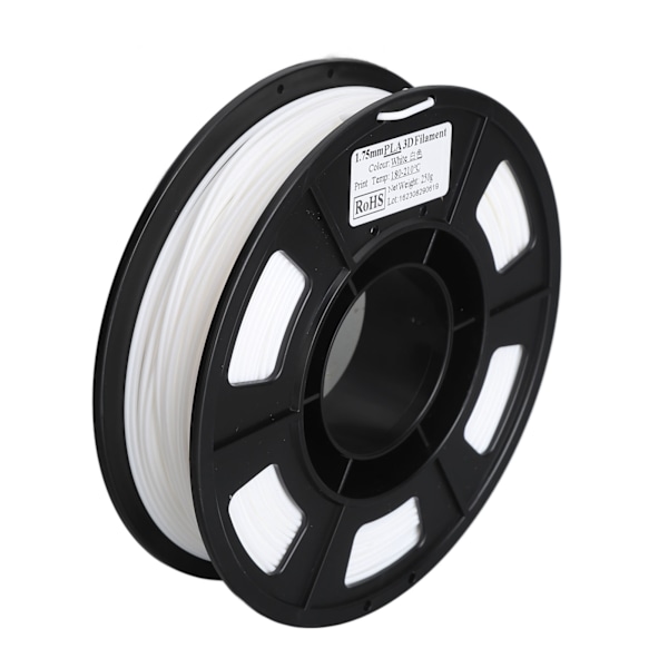 3D-skrivare Filament Vit 1,75 mm 8,8 oz Nettovikt 180 till 210 Celsius PLA Filament för 3D-utskrift Refilling Ersättning