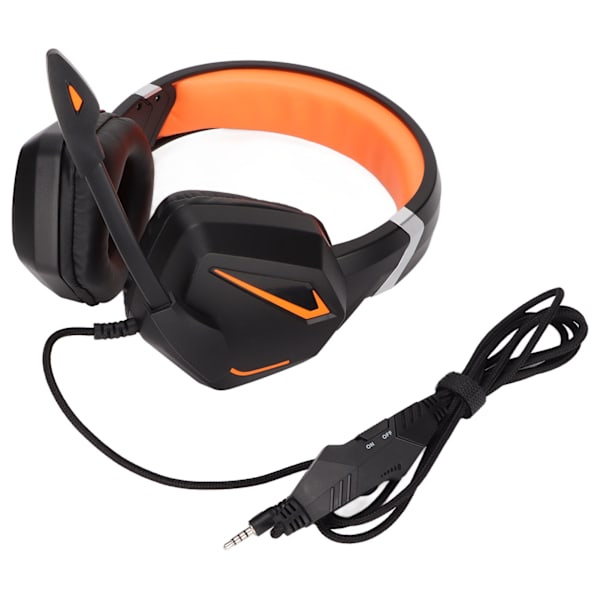 Gaming Headset Surround Sound Memory Foam Cushion 3,5 mm trådbundna hörlurar med mikrofon för Xbox One PC Laptop