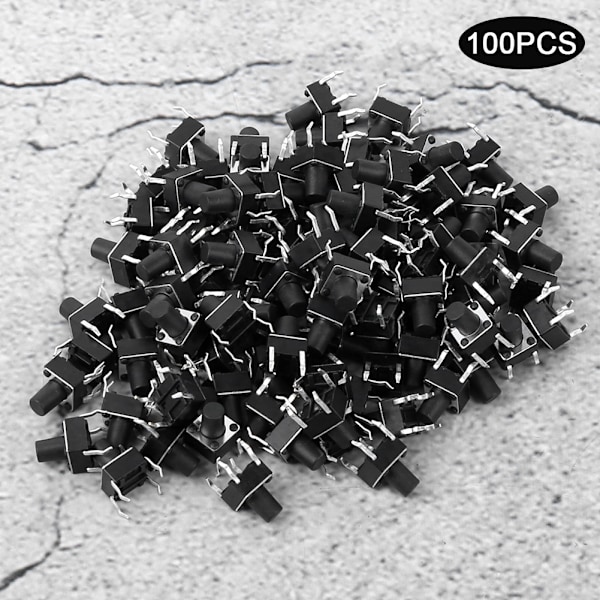 100 st Momentary Taktil Push Button Switch Mini Micro Tact Switch Tillbehör 6 x 8 mm