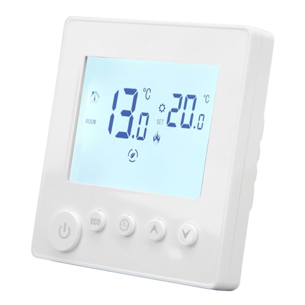 Digital termostat LCD-skjerm Timing Programmerbar temperaturregulator AC 90‑240V for oppvarming 16A elektrisk oppvarming med 3 meter sensorkabel