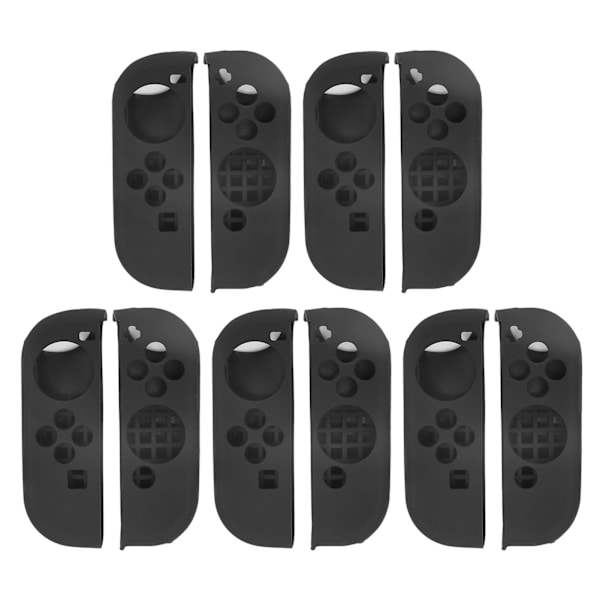 5 Set Silikon Gamepad Cover Starkt skydd Spelmaskin Tillbehör för NS SwitchBlack