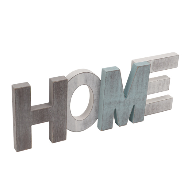 Trä HEM Sign Distressed Retro One Piece Design Utsökt trä bokstäver dekoration ornament