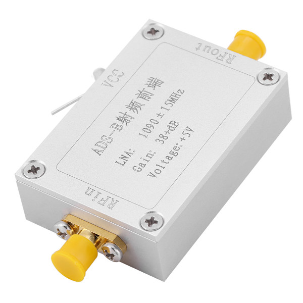 ADS-B 1090MHz RF Frontend Radiofrekvens lavstøjforstærker 38dB Gain LNA