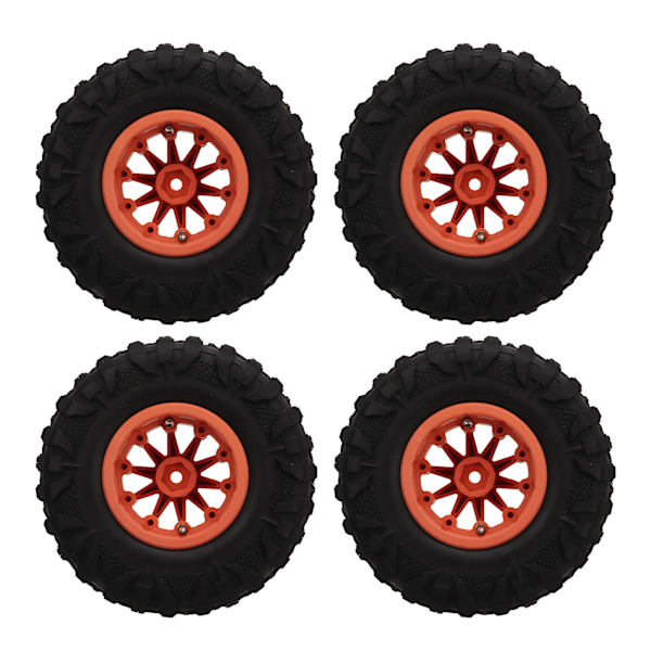4 st 2,2 tum RC Crawler Däck med Nylon Triangulär Nav RC Bil Däck för Axial SCX10 90046 för Traxxas för Redcat GEN8 Orange
