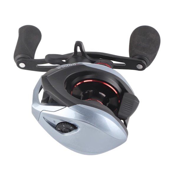 DW200 Baitcasting-kela Full Metal Wire Cup 7.2:1 18+1BB Kaksoisjarrujärjestelmä Kalastuskela Punainen Casual Thread Cup (oikea käsi)