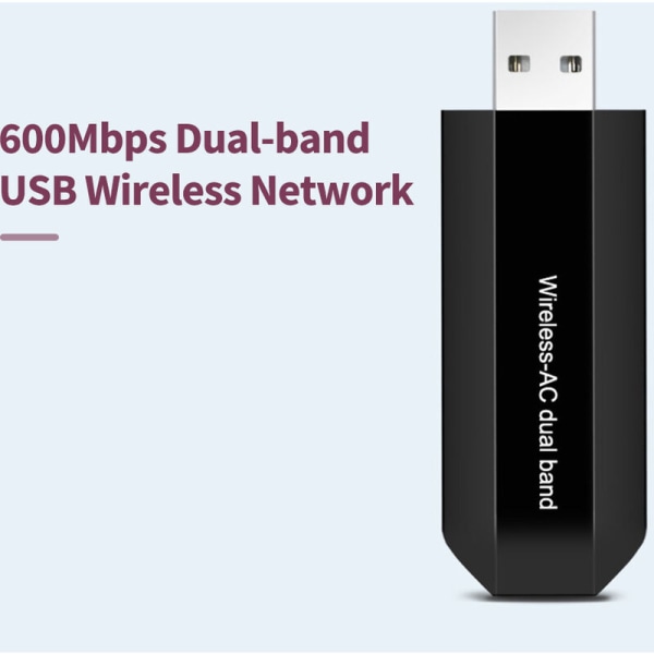 USB-AC11 USB trådløst kort 600M 2,4G+5G Dual-band trådløs WiFi-sendermottaker for Windows/Mac OS