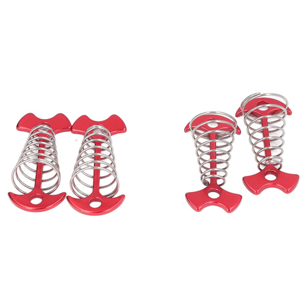 4 st Fishbone tältspik Aluminiumlegering rostfritt stål förlängda plankgolvstak med fjäderröd