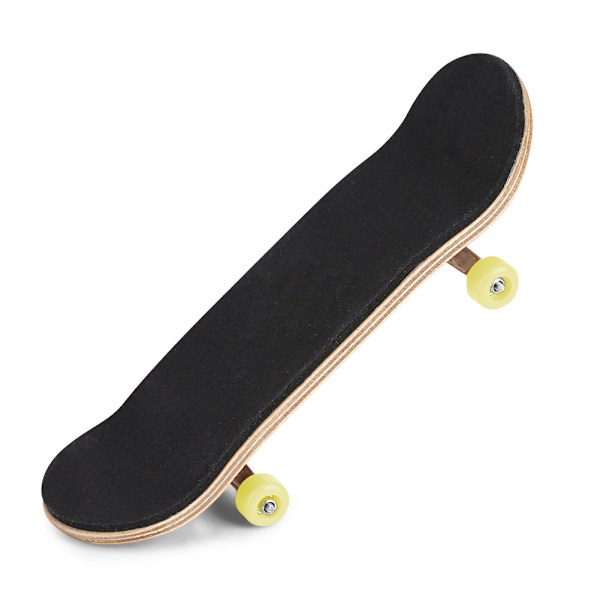 1. Lønnetre Finger Skateboard med Griptape og Kasse Reduser Trykk Gule