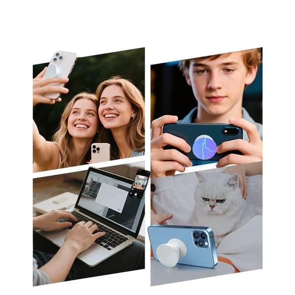 Pop Socket Mobilhållare: Utdragbart Vikbart Stativ[NX] Black, white, red, green, blue