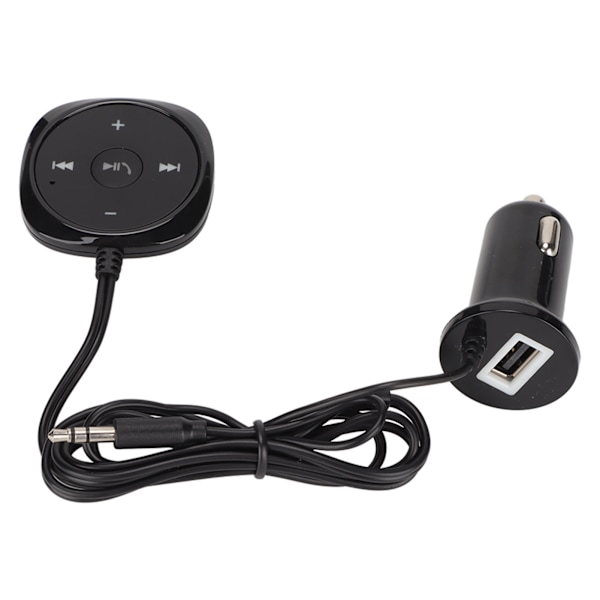 Auton Bluetooth 5.0 -äänen vastaanotin Handsfree-puhelut 5V 2.1A USB-latausportti autoille, joissa on 3,5 mm AUX-liitäntä