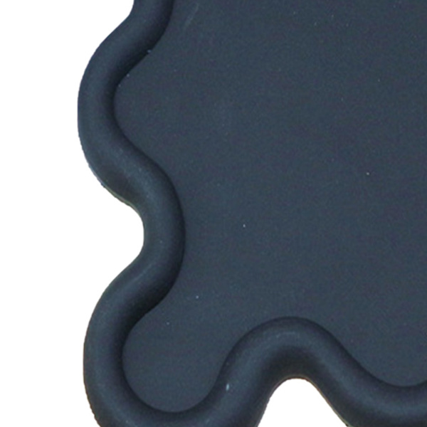 PVC Blød Gummi Underlag Varmeisolering Kop Mad Hjem Køkken Innovativ Kop Skål Pad Sort