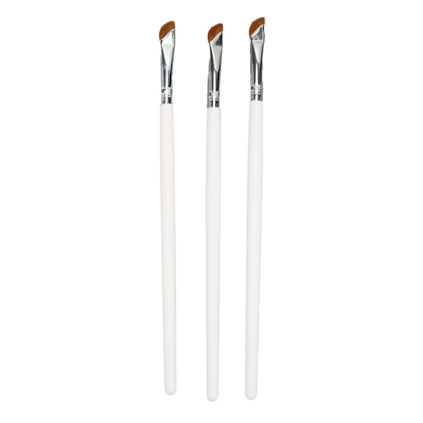 3 kpl Kulmaeyeliner-siveltimet Ultratohka vino Eyeliner-meikkiharja mukavalla otteella Valkoinen