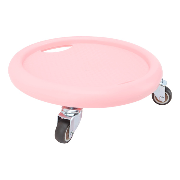 Abdominal Træningsbræt med Ruller 4 Hjul 360 Grader Drejelig Stille Høj Belastning Bærende Glide Abdominal Plade Pink