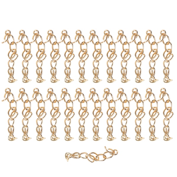 25 kpl korujen pidennysketjut 5 cm, riipusketjut kaulakoruille, rannekoruille, korvakoruille DIY