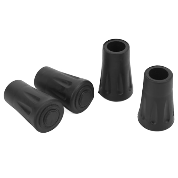 4 stk Vandrestavsspidser Gummibyte Spidsbeskyttelse til Vandrestave med 12 mm Huldiameter