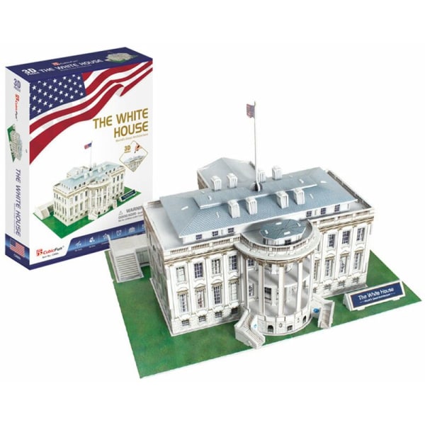 Lecube 3d tredimensjonalt puslespill American White House 8-10-12 år gammelt barnepuslespill leketøy gjør-det-selv-papirmodell