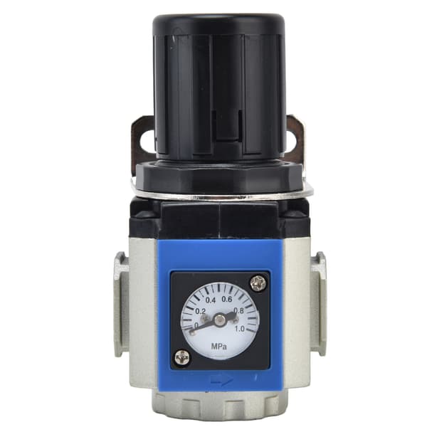 Luftkompressor Regulator Aluminiumlegering Trykreguleringsventil med Måler 0.05‑0.9MpaGR300-10