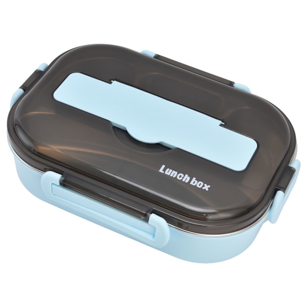 Lunchlåda Avtagbar bricka Håll värmen Funktion Livsmedelsklassad plast Lättviktsbärbar isolerad lunchlåda Blå